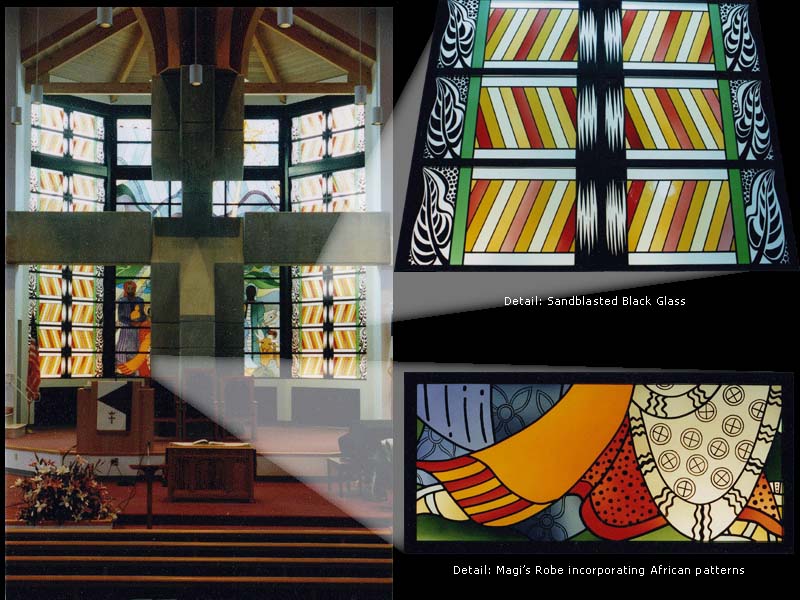 Bethany Baptist Church glass